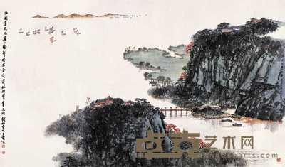 钱松嵒 鱼米之乡 镜心 160.5×96.5cm